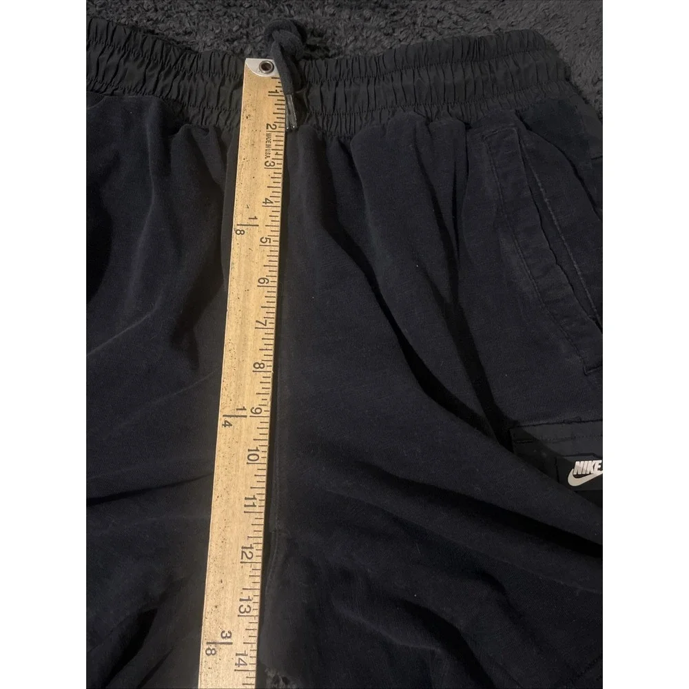 NIKE Sportswear cotton Lightweight Fleece Shorts Men's Medium Black cargo